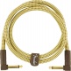 DELUXE INSTRUMENT CABLE, ANGLE/ANGLE, 3', TWEED