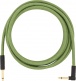10' ANGLED FESTIVAL INSTRUMENT CABLE, PURE HEMP, GREEN