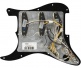 PRE-WIRED STRAT PICKGUARD, TEXAS SPECIAL SSS, BLACK 11 HOLE PG