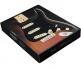 PRE-WIRED STRAT PICKGUARD, TEXAS SPECIAL SSS, BLACK 11 HOLE PG
