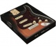 PRE-WIRED STRAT PICKGUARD, TEX-MEX SSS, TORTOISE SHELL 11 HOLE PG
