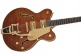 Electromatic Ltd Flame Okoume Broadkaster Double-Cut With Bigsby Rw Roundup Orange