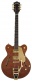 Electromatic Ltd Flame Okoume Broadkaster Double-Cut With Bigsby Rw Roundup Orange