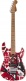 Stratocaster HSS Striped Series MN Red With Black Stripes Relic