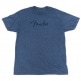 FENDER DISTRESSED LOGO PREMIUM T-SHIRT, BLUE HEATHER, S