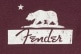 FENDER BURGUNDY BEAR UNISEX T-SHIRT, XXL