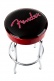 Red Sparkle Logo Barstool Black Red Sparkle-Chrome 30