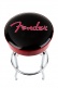 Red Sparkle Logo Barstool Black Red Sparkle-Chrome 30