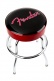 Red Sparkle Logo Barstool Black Red Sparkle-Chrome 24