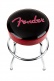 Red Sparkle Logo Barstool Black Red Sparkle-Chrome 24