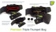 BAG FOR TRIPLE TROMPETTE BLACK PB-06-BK