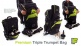 BAG FOR TRIPLE TROMPETTE BLACK/GREEN LIME PB-06-L