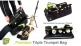 BAG FOR TRIPLE TROMPETTE BLACK/GREEN LIME PB-06-L