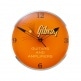 HOME OFFICE AND STUDIO GIBSON VINTAGE LIGHTED WALL CLOCK, KALAMAZOO ORANGE SIGN