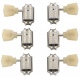 Vintage Nickel Machine Heads, Yellow Buttons