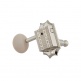 Deluxe White Button Tuner Set, Vintage Nickel