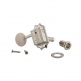 REPLACEMENT PART DELUXE WHITE BUTTON TUNER SET, VINTAGE NICKEL