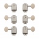 REPLACEMENT PART DELUXE WHITE BUTTON TUNER SET, VINTAGE NICKEL
