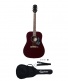E1 STARLING ACOUSTIC GUITAR PLAYER PACK WINE RED