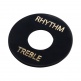 REPLACEMENT PART TOGGLE SWITCH WASHER (BLACK, GOLD IMPRINT)