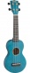 Ukulélé Soprano Slim Bleu Satin + Housse