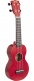 Ukulélé Soprano Slim Rouge Satin + Housse