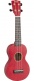 Ukulélé Soprano Slim Rouge Satin + Housse