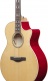 Ae170-Ntr Natural High Gloss Top, Transparent Red High Gloss Back And Sides