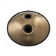 SONIC ENERGY SENSORY HANDPAN, STAINLESS STEEL, VINTAGE GOLD, D AMARA, 10 NOTES