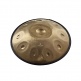 SONIC ENERGY SENSORY HANDPAN, STAINLESS STEEL, VINTAGE GOLD, D AMARA, 10 NOTES