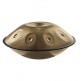 SONIC ENERGY SENSORY HANDPAN, STAINLESS STEEL, VINTAGE GOLD, C# MINOR (432 Hz) 9 NOTES