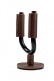 FGHNGR-BKBN BLACK WROUGHT IRON WALL STAND WITH LEATHER PROTECTIONS