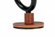 FGHNGR-BKTN BLACK WROUGHT IRON WALL STAND WITH LEATHER PROTECTIONS