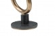 FGHNGR-BRBK WALL STAND IN WROUGHT IRON BRASS WITH LEATHER PROTECTIONS