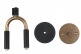 FGHNGR-BRBK WALL STAND IN WROUGHT IRON BRASS WITH LEATHER PROTECTIONS