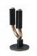 FGHNGR-BRBK WALL STAND IN WROUGHT IRON BRASS WITH LEATHER PROTECTIONS