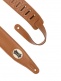 VEGAN LEATHER STRAP WITH LEVY'S LOGO IN HEMP, 6,4 CM - TAN