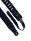 PADDED LEATHER, SUEDE BACK, 6.4 CM - BLACK