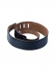 PADDED LEATHER, SUEDE BACK, 6.4 CM - BLACK