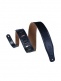 PADDED LEATHER, SUEDE BACK, 6.4 CM - BLACK