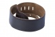 PADDED LEATHER, SUEDE BACK, FOR BASS, 9CM - DARK BROWN