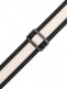 5 CM COTTON STRAP WITH LEATHER BAND - BLACK-CREME