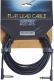 Flat Instrument Cable, 6 M, Angled/Angled - Black