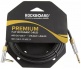 Premium Flat Instrument Cable - 600 Cm - Straight/Angled - Black