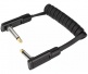 Flat Patch Coiled Cable - 1,97 To 19,69 Inch - Black