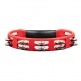 TAMBOURIN ABS DEMI-LUNE ROUGE