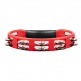 TAMBOURIN ABS DEMI-LUNE ROUGE