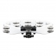 PERCUSSION HEADLINER SERIES MOUNTABLE ABS TAMBOURINE, DUAL ROW, WHITE, STAINLESS STEEL JINGLES