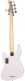 V7 VINTAGE SWAMP ASH-5 FL WB MN FRETLESS WHITE BLOND