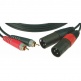 TWINCABLE BLACK 3M 2X RCA - 2X XLR 3 MALE 